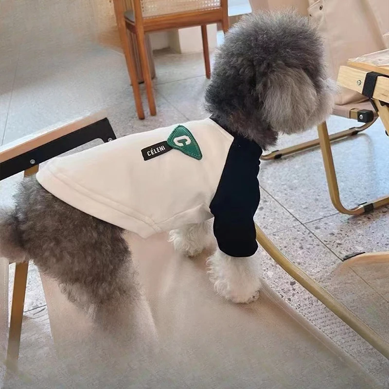 宠物服装春夏秋狗狗猫猫衣服新款小狗狗衣服防掉毛拼接宠物衣服