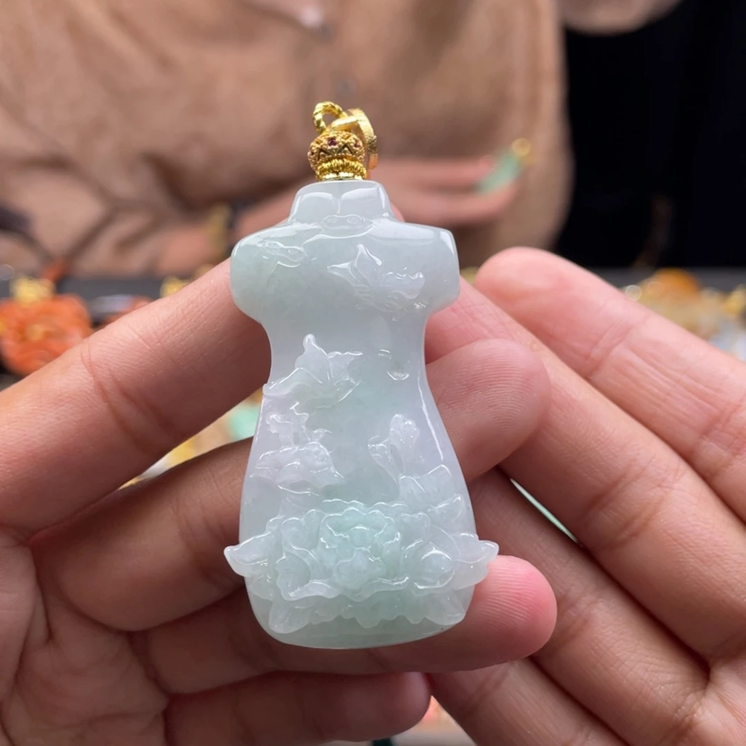 翡翠颈饰未镶嵌代编织