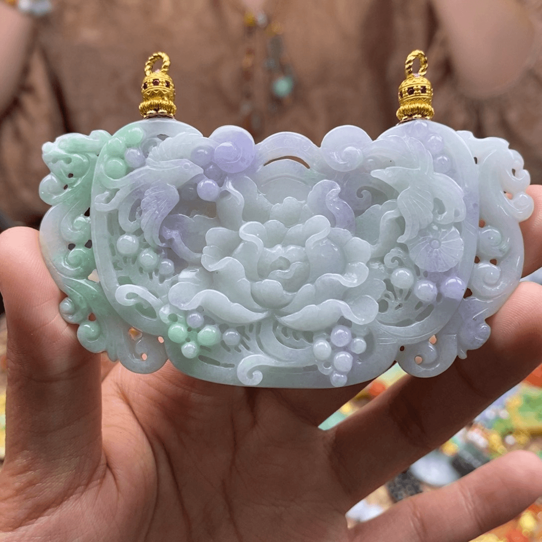 翡翠颈饰未镶嵌代编织