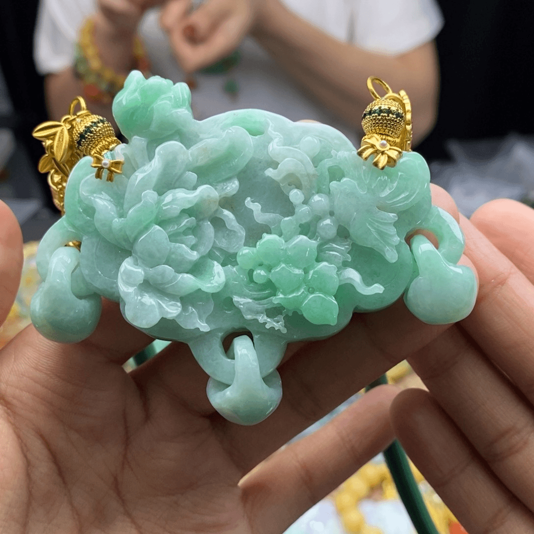 翡翠颈饰未镶嵌代编织