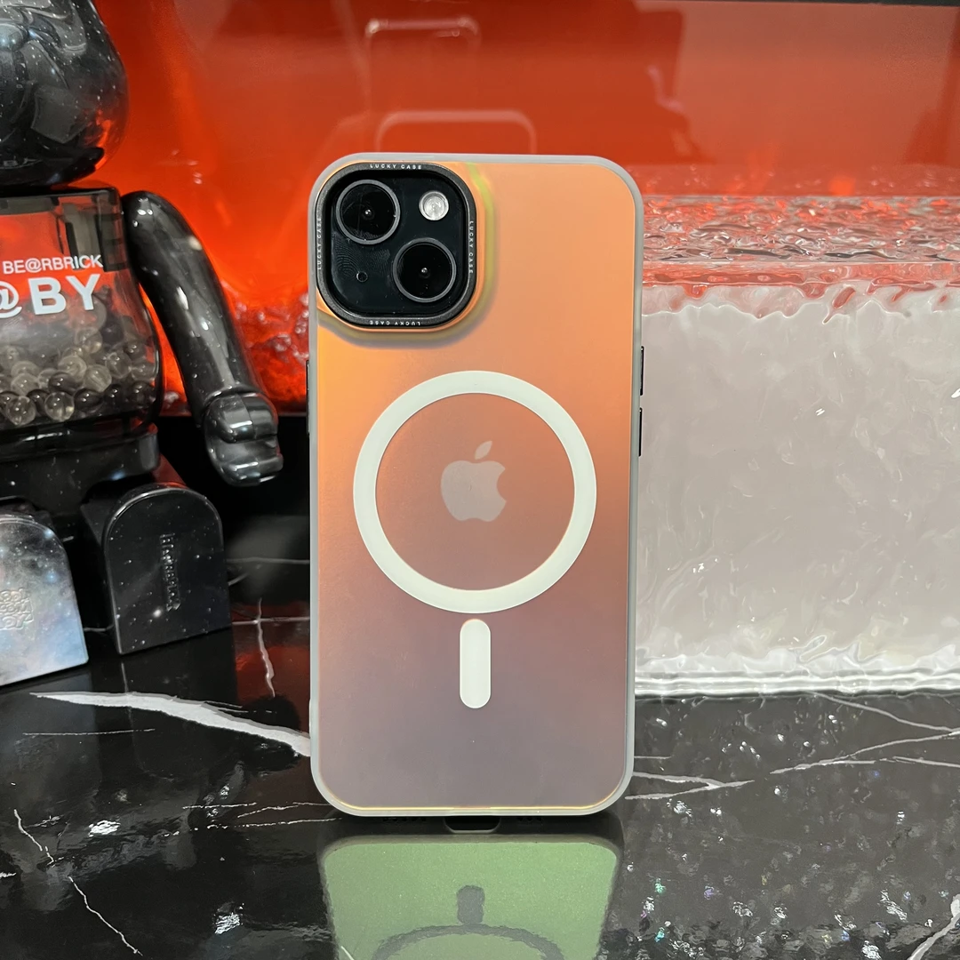适用苹果/iphone/iphone/华为mate60镭射IMD炫彩磁吸手机壳MF