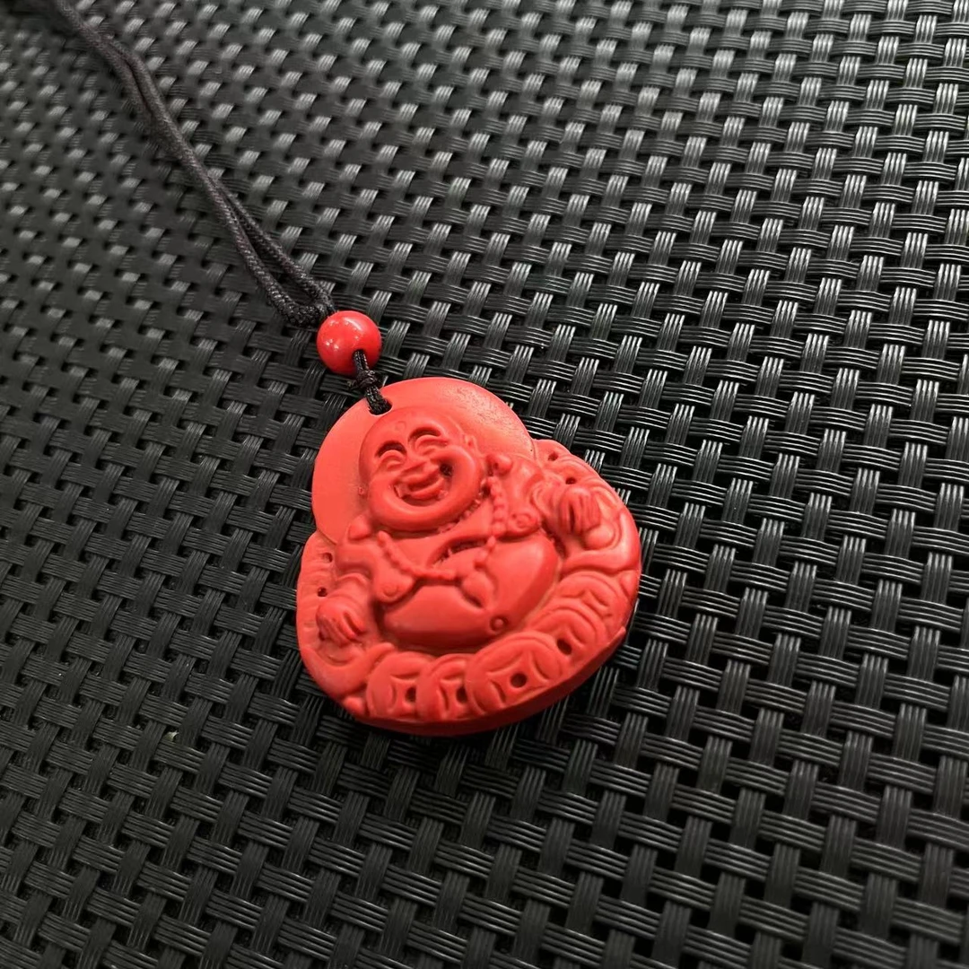 含辰砂工艺品玛瑙珠砂砂佛公吊坠-16803