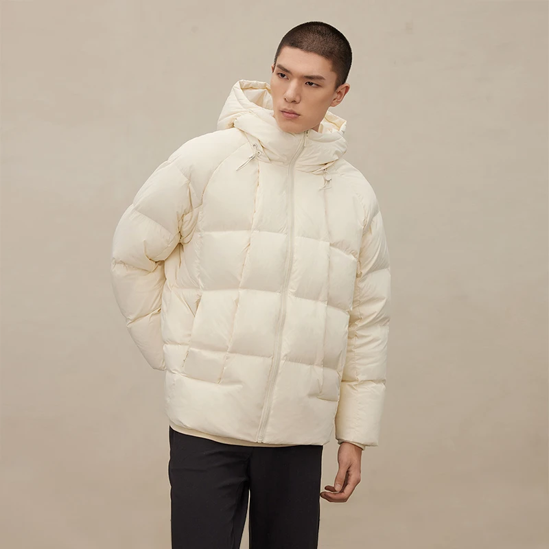 CHINISM CH羽绒服白鸭绒连帽冬季外套面包服5004运动