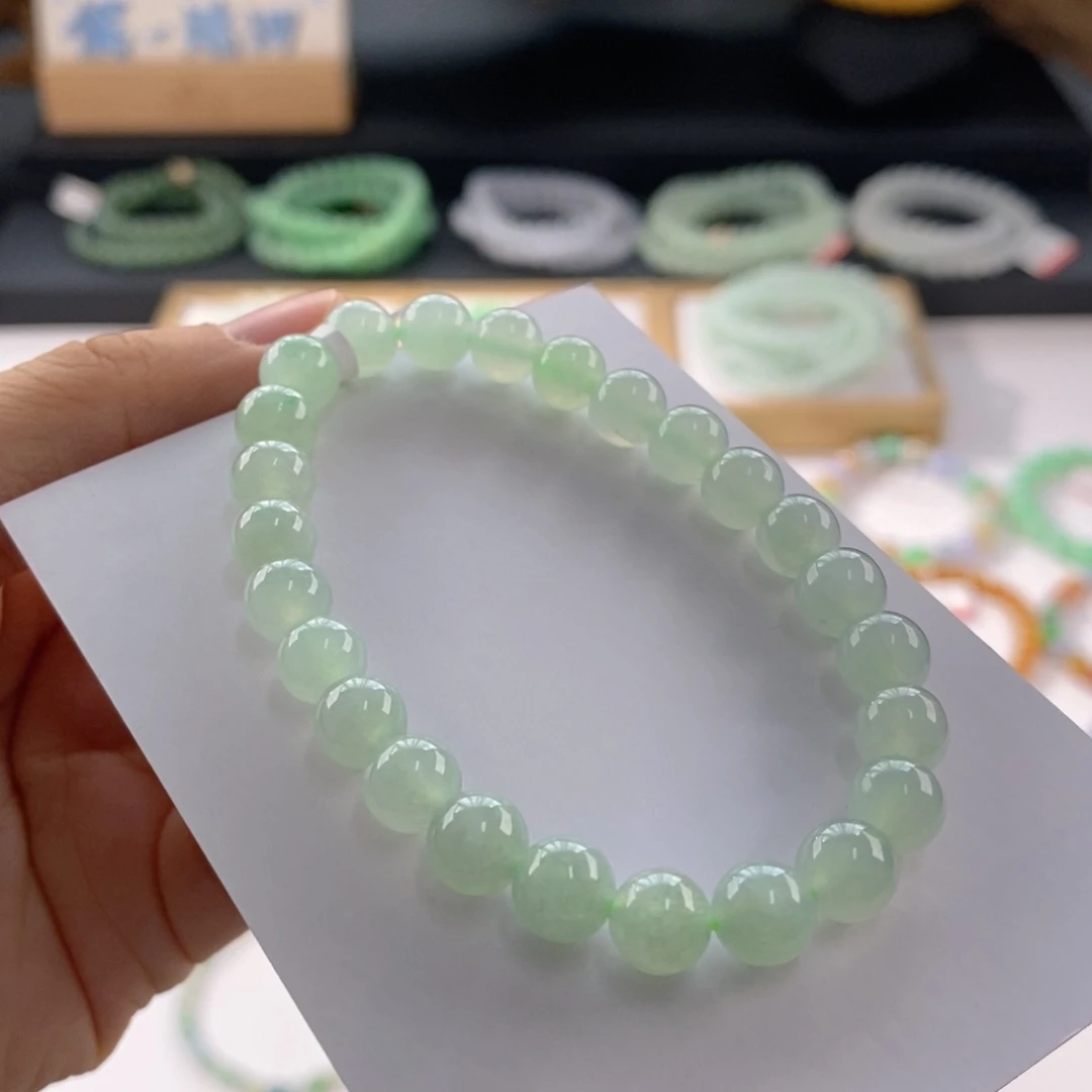 翡翠手链未镶嵌卡7.5