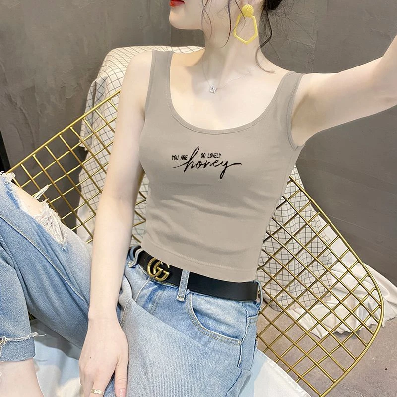 单/俩件装正肩吊带背心2025夏季双U无袖百搭打底衫纯欲外穿设计感