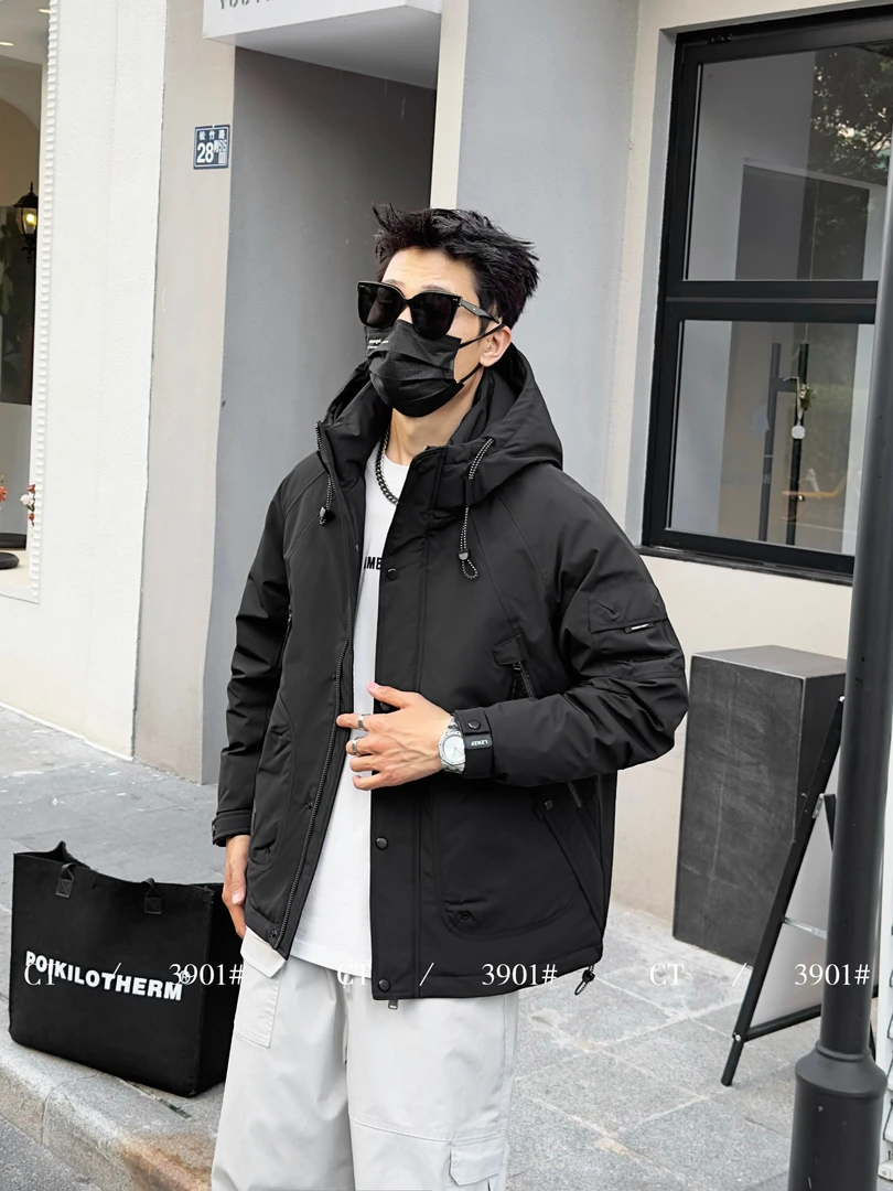 【极寒系列】3901秋冬新款机能风保暖外套连帽冲锋衣防寒服