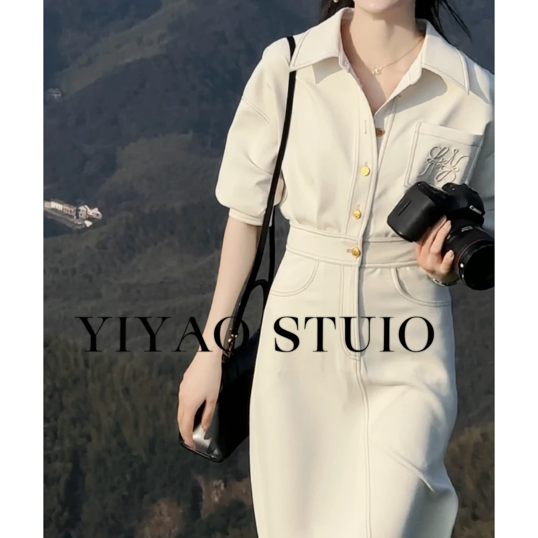 麻豆小姐2024春季新款法式设计感轻奢高端气质时尚显瘦宽松连衣裙