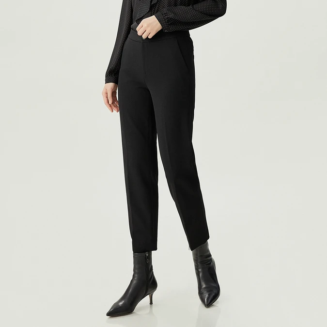 【商场同款】西装裤百搭高腰显瘦休闲简约直筒烟管九分裤女1100507