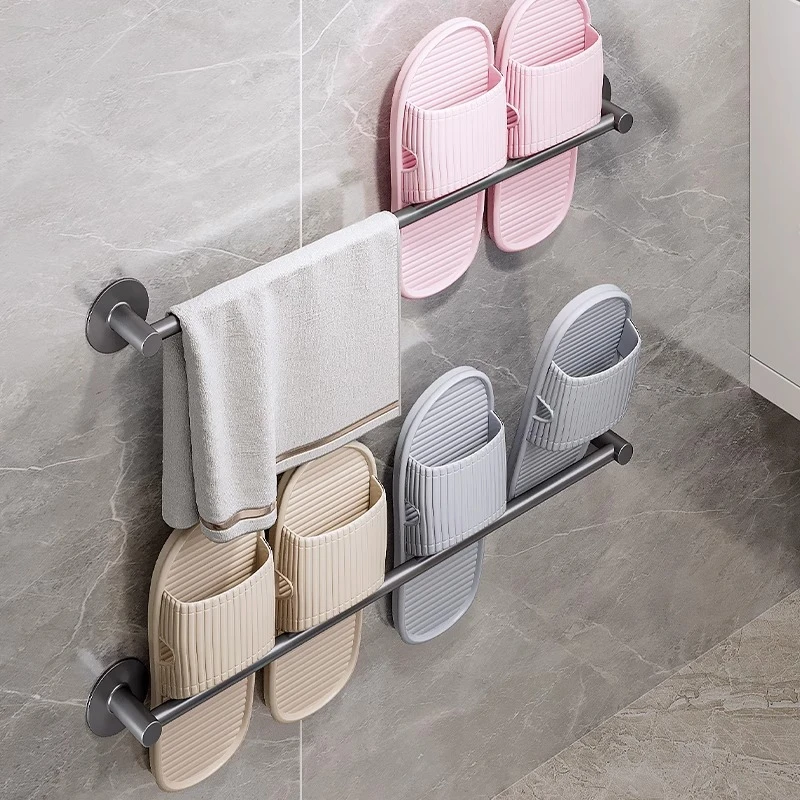 厂家供应浴室拖鞋架免打孔卫生间壁挂置物架沥水架子挂鞋子神器
