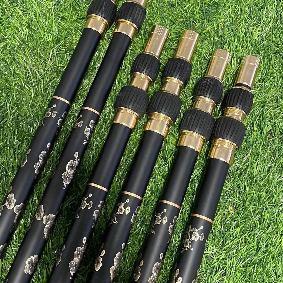 碳素抄网杆加强版超硬飞抄杆黑坑野钓高碳抄网杆竞技抄网杆玉柄