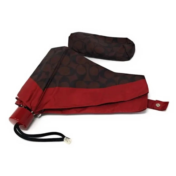 COACH/蔻驰 经典老花拼红印花标志折叠伞76849