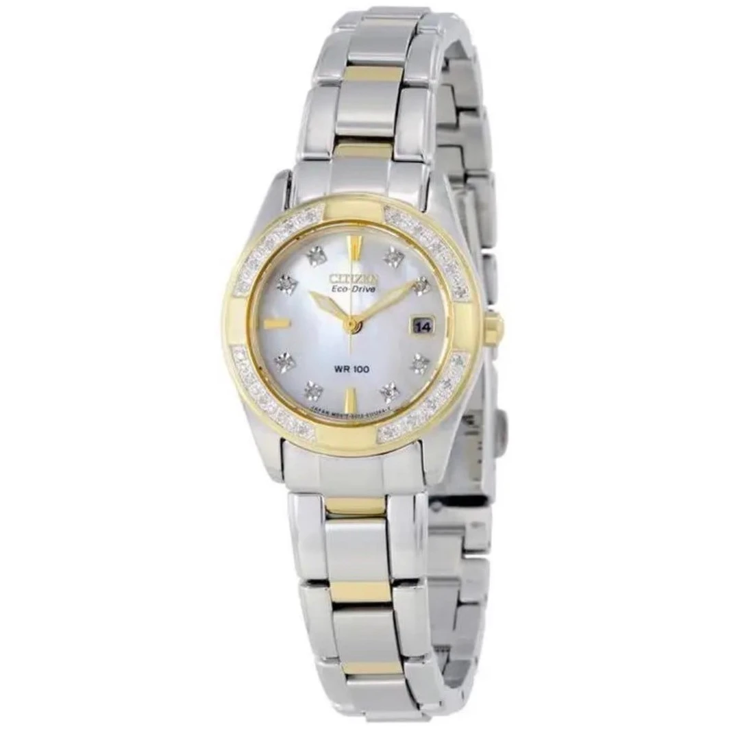 Citizen/西铁城 镶钻贝母钢带女表【清仓】EW1824-57D  26mm