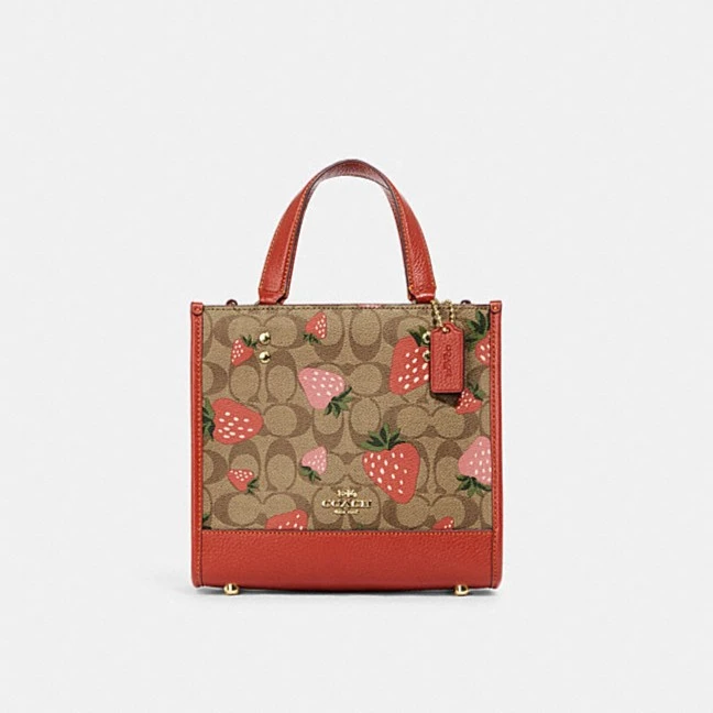 COACH/蔻驰 草莓印花DEMPSEY 22号托特包【清仓】70811（22x20x11cm）