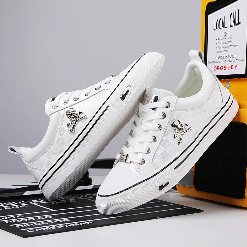 【纯手工制作】酷奇23年男士轻奢休闲时尚运动情侣低帮百搭透气板鞋