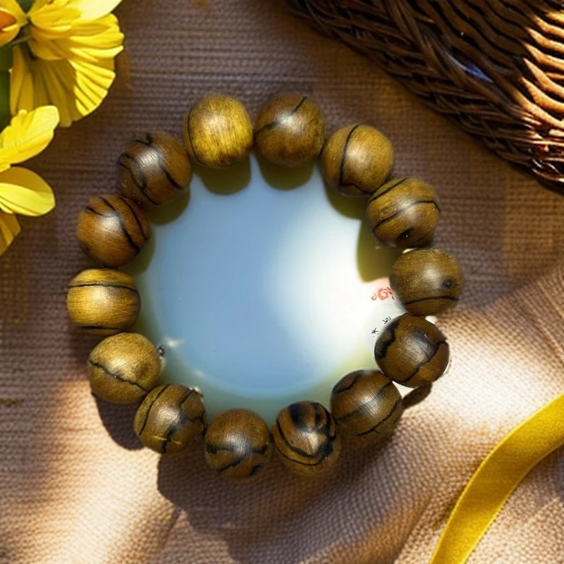 347号沉木圆珠单圈手链