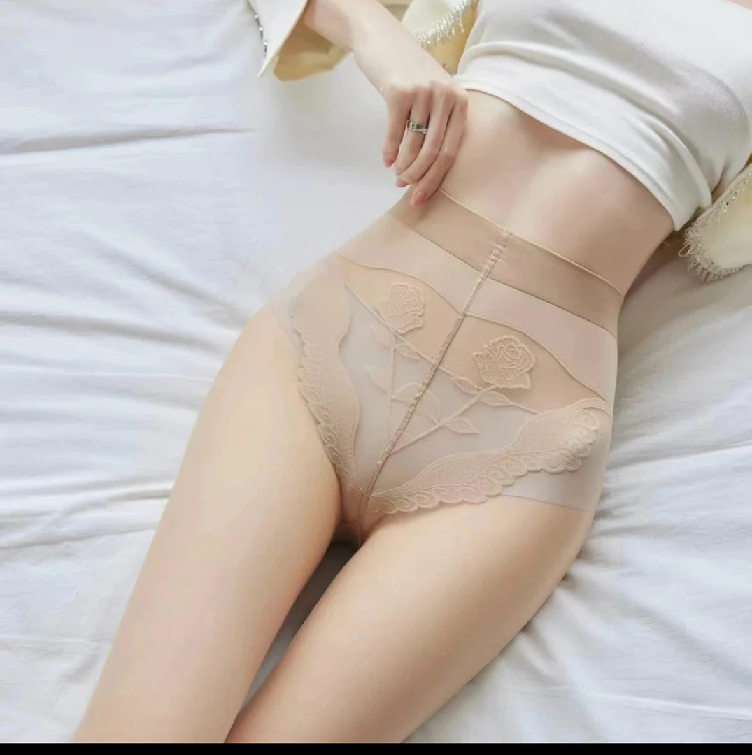 性感超薄玫瑰蕾丝袜夏季薄款不勾丝任意剪美显瘦耐穿防嗮美肤袜
