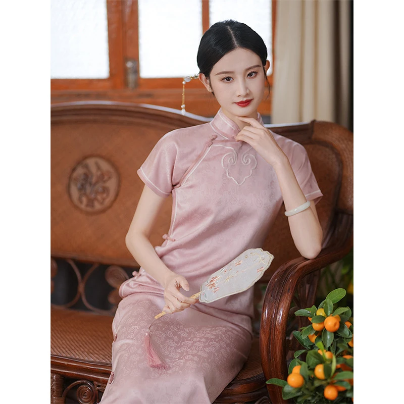 婳姬夫人《玉人歌》新款夏季中国风旗袍年轻款复古绝美新中式改良