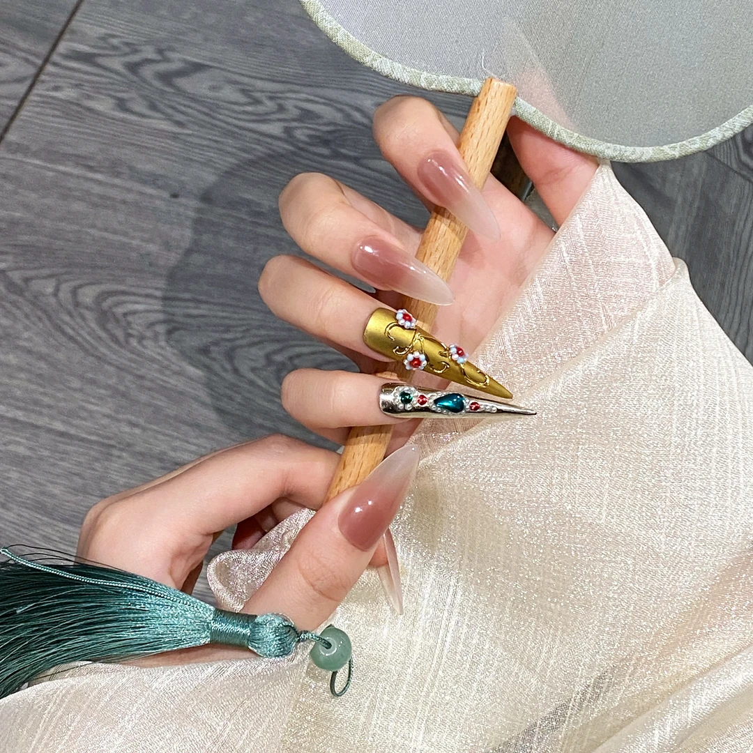 【熹妃回宫】穿戴甲纯手工轻奢长甲光疗甲（两个指甲）