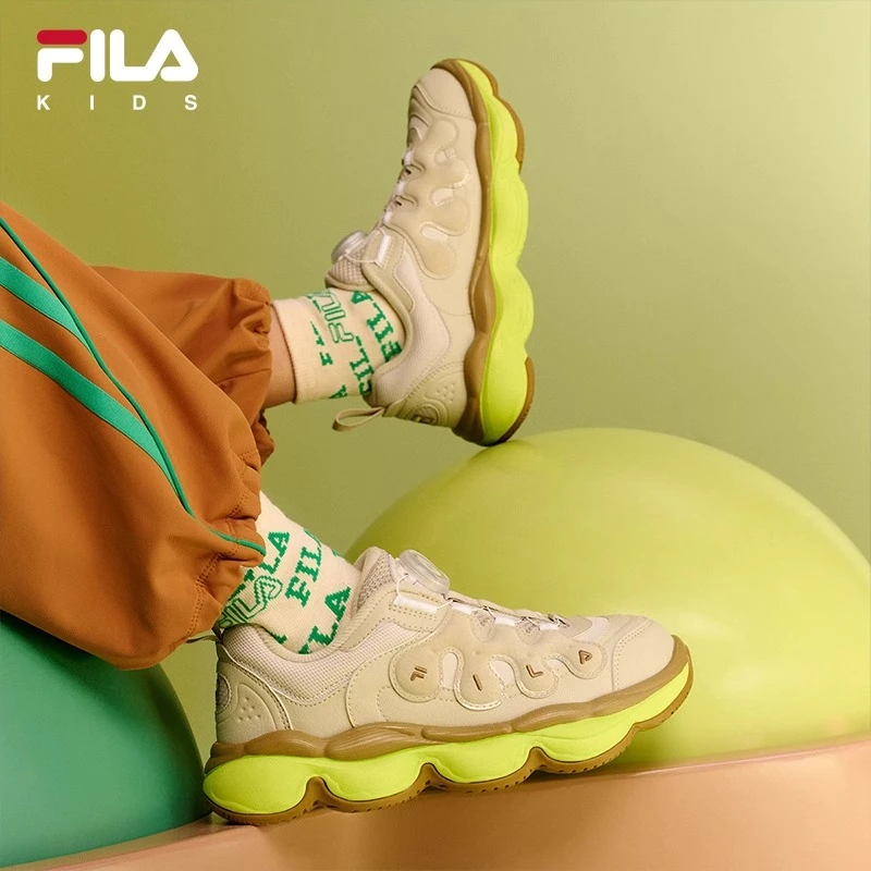 【斐乐儿童】2024冬季中大童儿童经典篮球鞋K15B441205