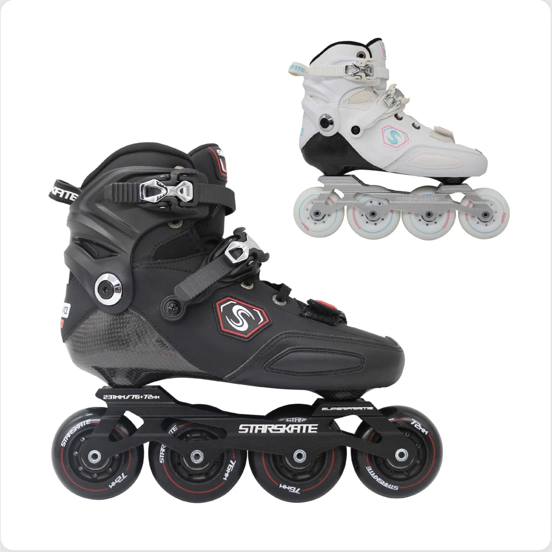 赛伽-圣战骑士成人平花刷鞋校园碳纤轮滑鞋直排轮