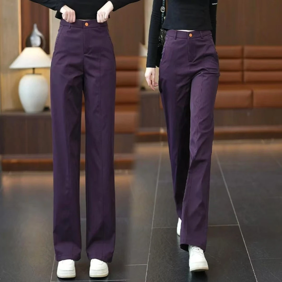 垂感直筒裤女早秋新款高腰气质时尚休闲裤显瘦阔腿裤女裤子女款