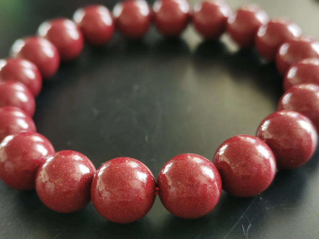 含辰砂工艺品辰砂圆珠10mm手串