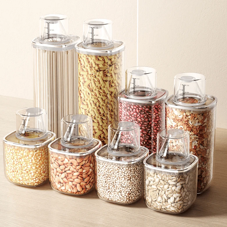 轻奢多功能密封桶干果零食收纳盒家用洗衣粉分装瓶创意