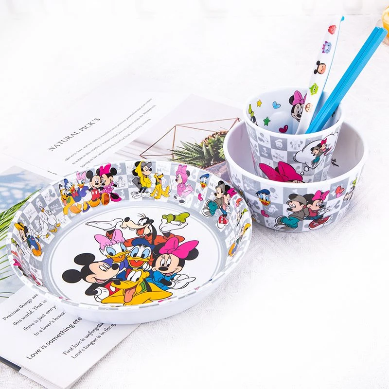 迪士尼新款米饭碗家用特别好看的碗高级礼品碗送礼密胺碗吃饭碗