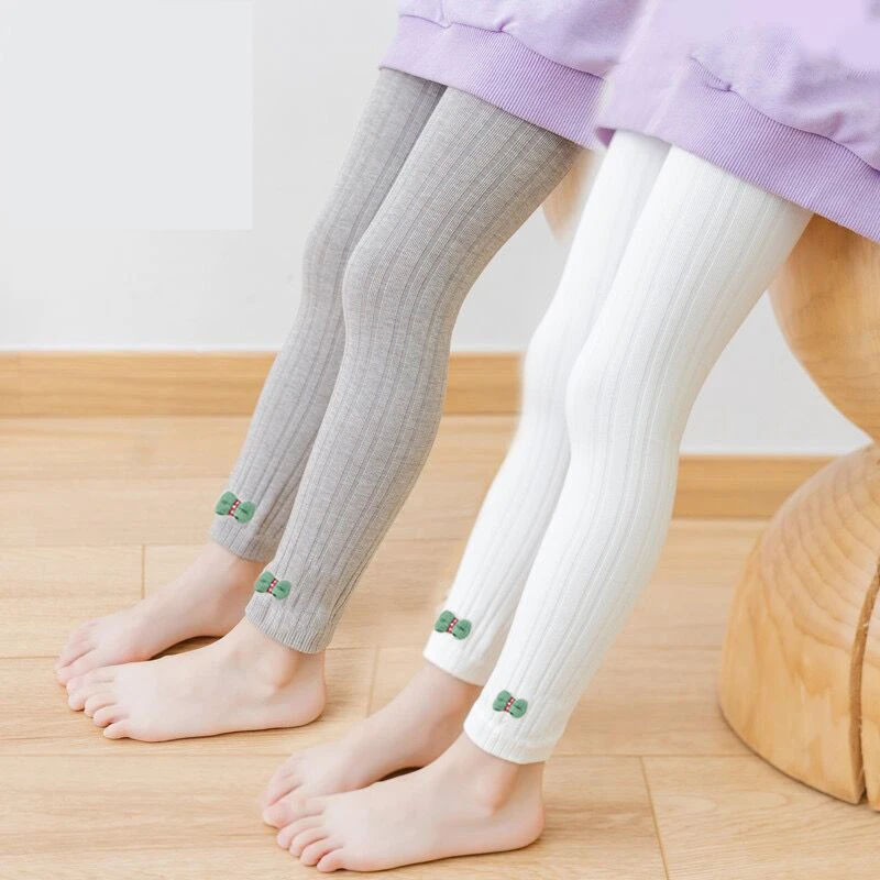 女童打底裤春秋款外穿宝宝九分连裤袜柔棉小中大童中厚不连脚裤袜
