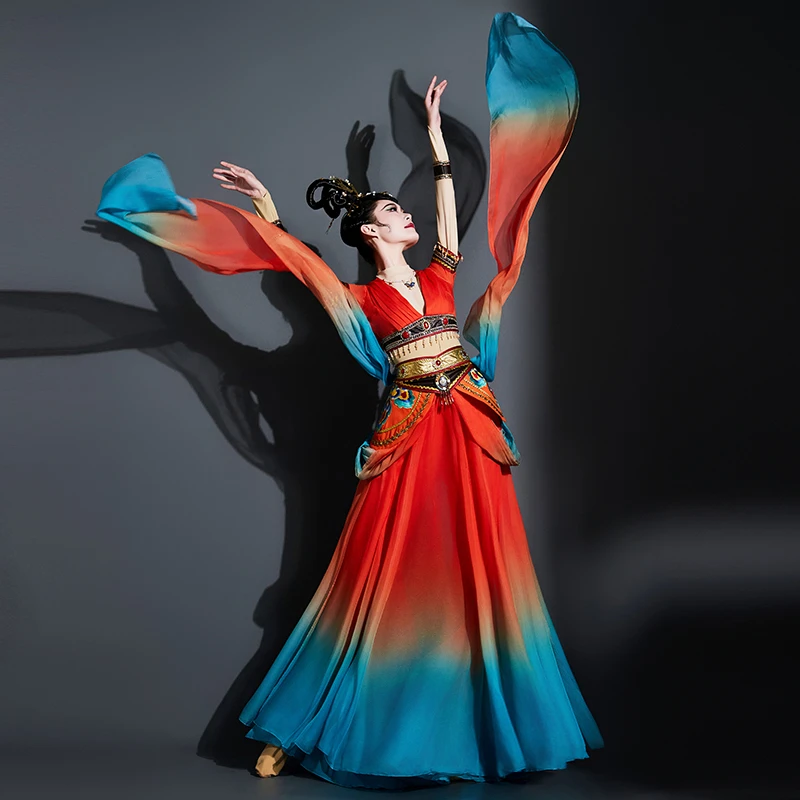 东方反弹琵琶舞蹈服新款敦煌飞天演出服女新款演出跳舞衣服