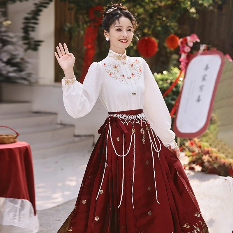 中国风单上衣春新中式结婚敬酒服立领汉元素改良汉服