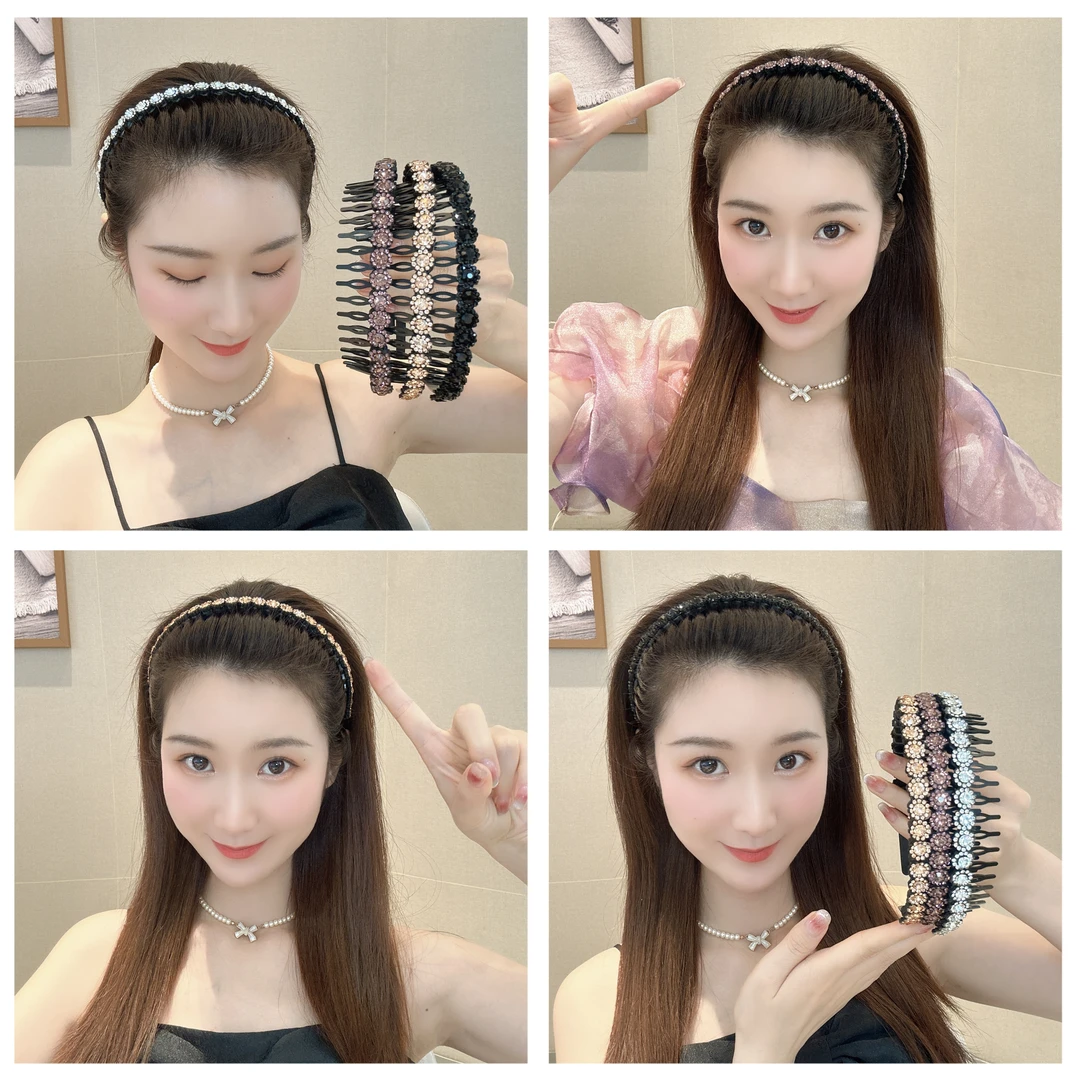 非金属亚克力发饰 甜美洗脸发箍女带齿防滑压发碎发发带简约发卡