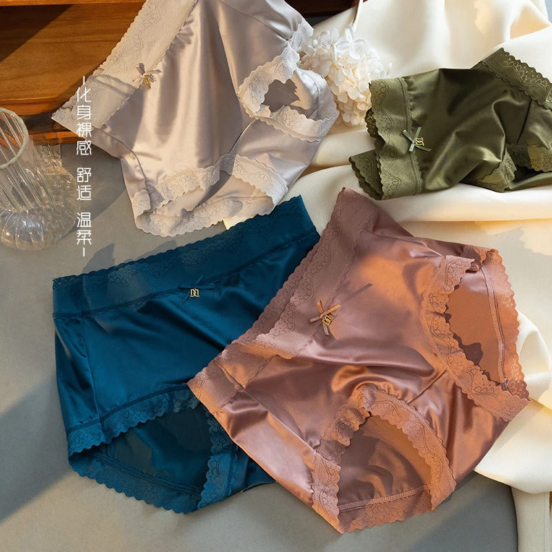 【6条装】内裤女无痕性感蕾丝中高腰贵妇宫廷时尚简约内裤温柔舒适