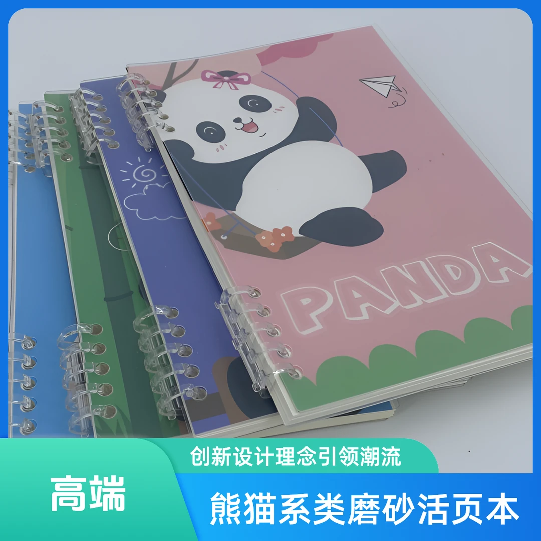 A5可定制卡通可爱线圈本横线可拆卸PP磨砂活页本高颜值高中生用品