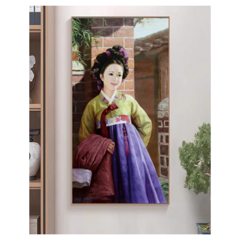 朝鲜写实油画收藏油画许福南《春色》