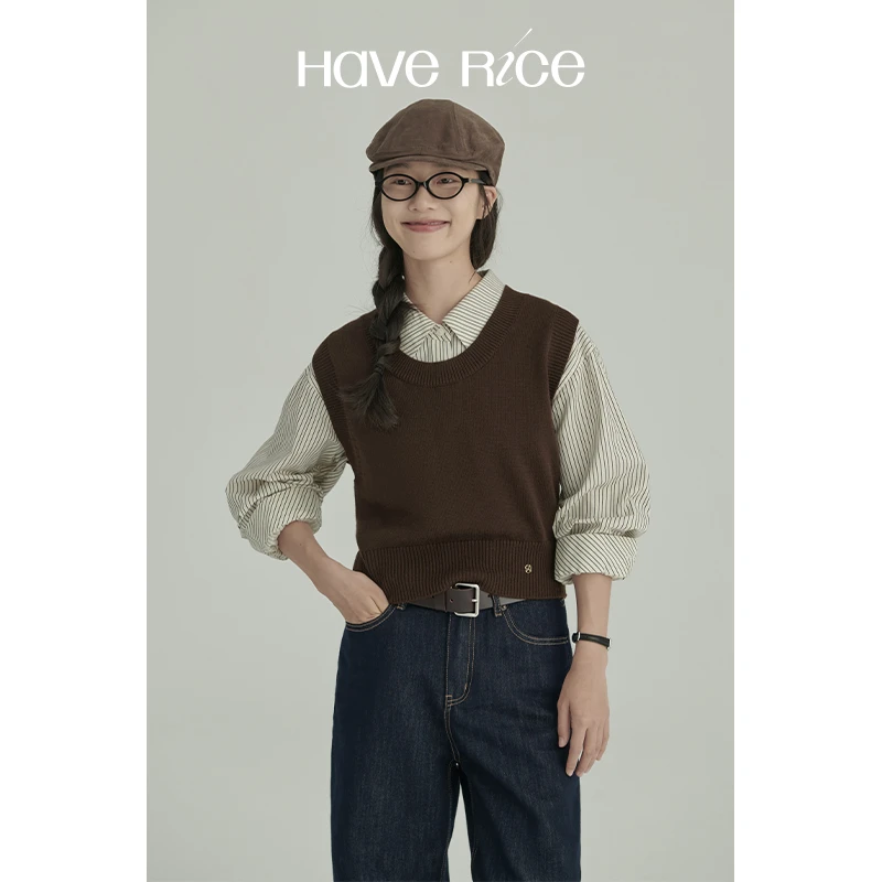 【U领针织马甲】叠穿本命 U领百搭叠穿经典层次感针织马甲背心