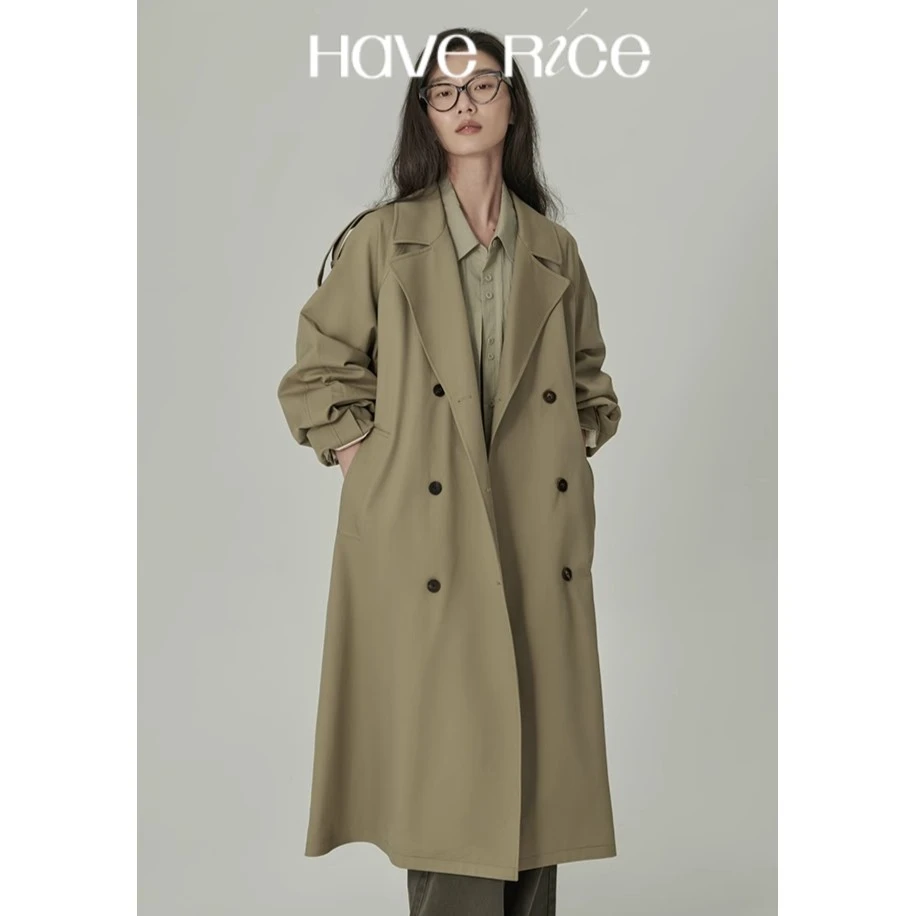 【利落简约廓形风衣】气场感战袍 利落时髦宽松简约气场感廓形风衣