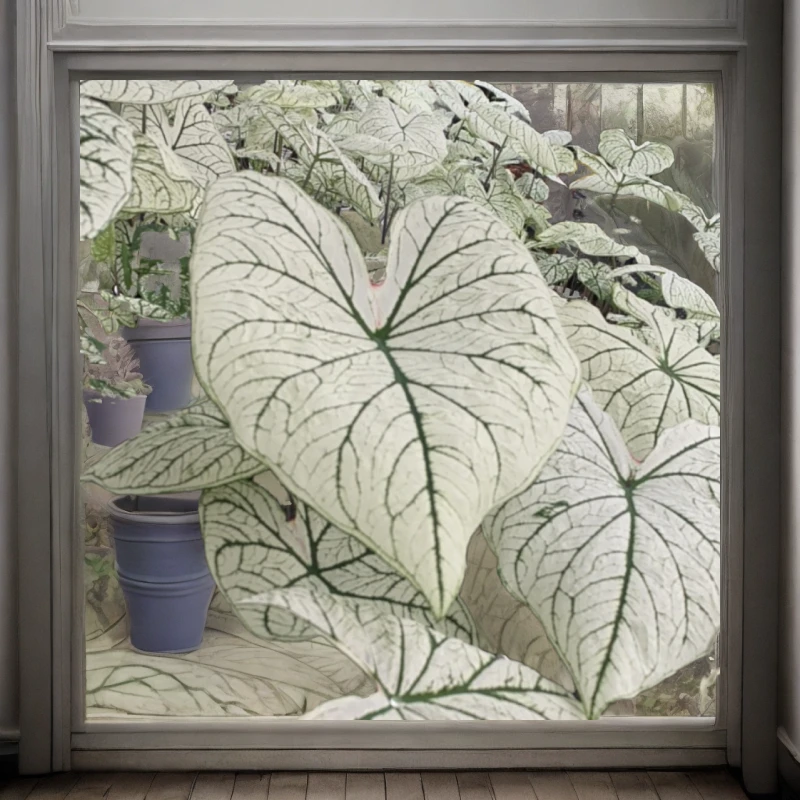 悦然 彩叶芋白色恋人粉色和生沙漠落日飞溅胡椒薄荷美观简单盆景