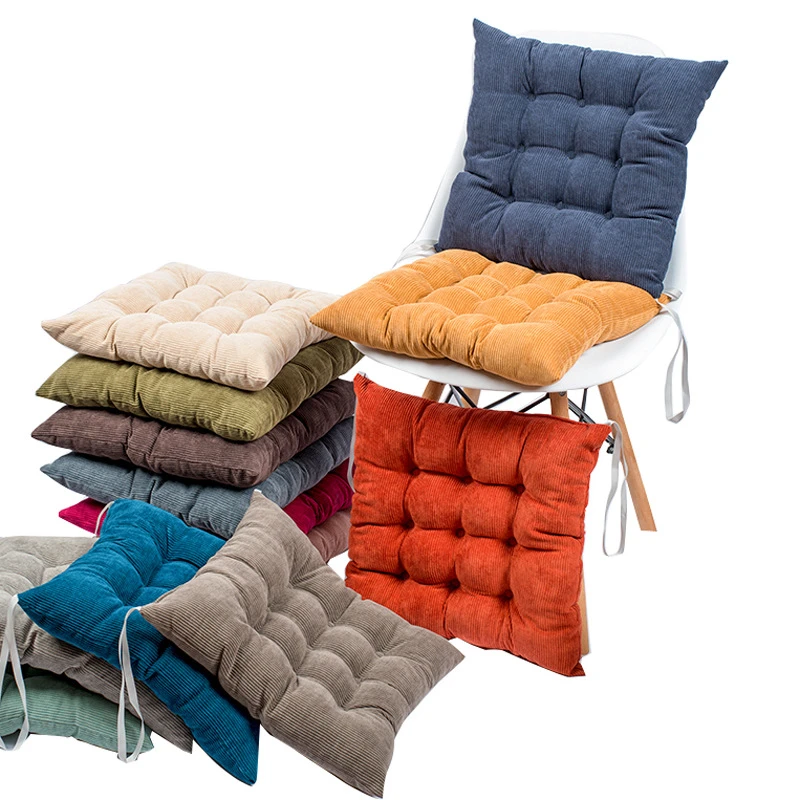 秋冬季加厚办公室灯芯绒椅子坐垫汽车座椅垫布艺榻榻米椅垫学生