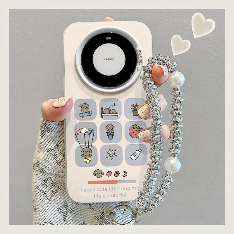 秋千小狗华为mate60pro手机壳全包防摔HUAWEImate50pro小众手機殼