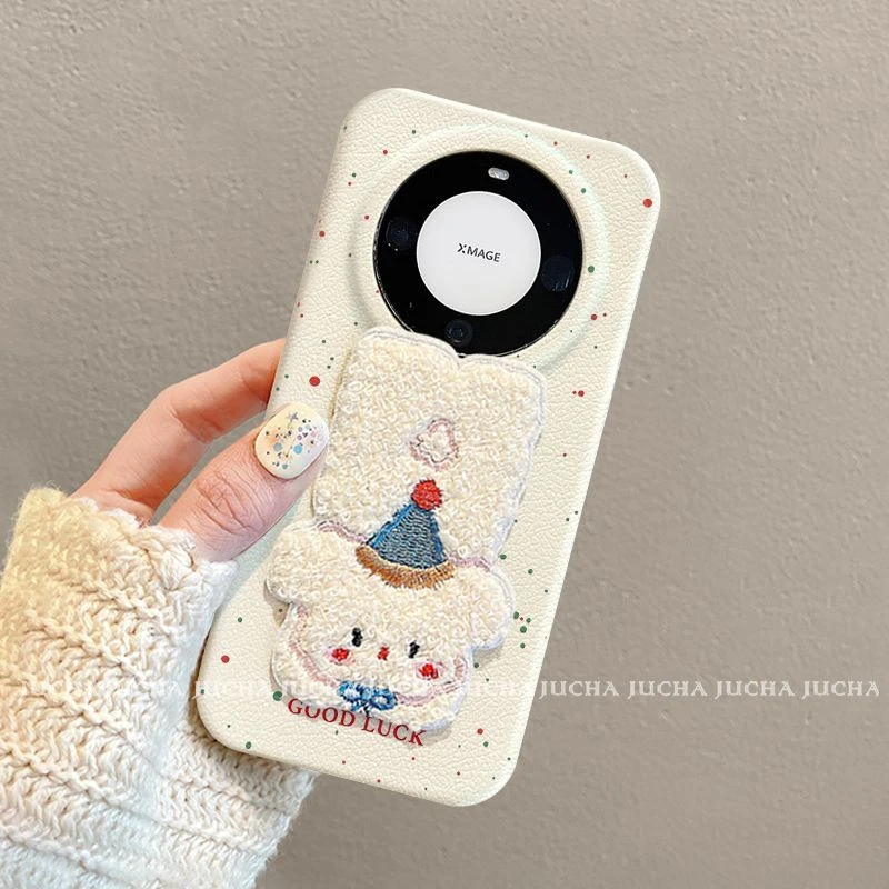 彩点小狗刺绣贴适用华为mate70手机壳高级感轻奢HUAWEImate60pro