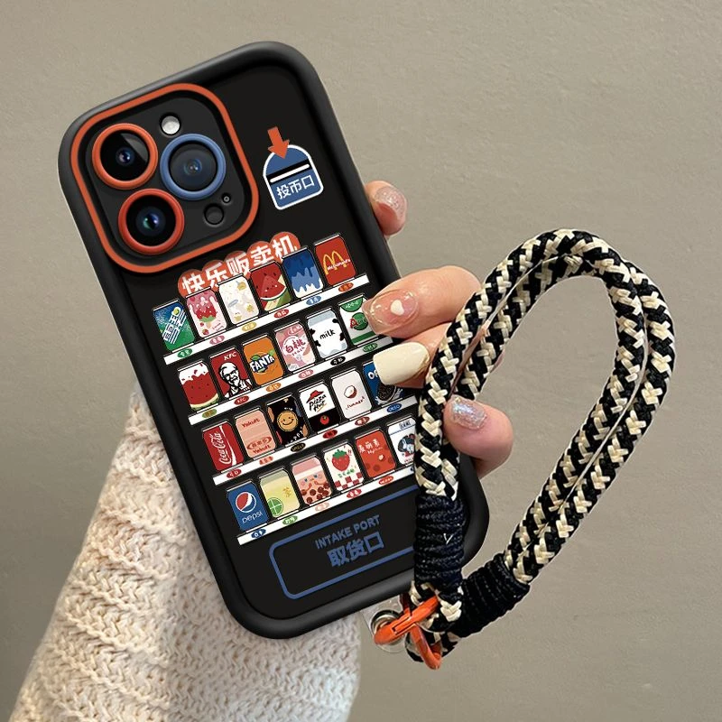 快乐贩卖机苹果15pro max手机壳硅胶可爱iPhone14新款高级感潮牌