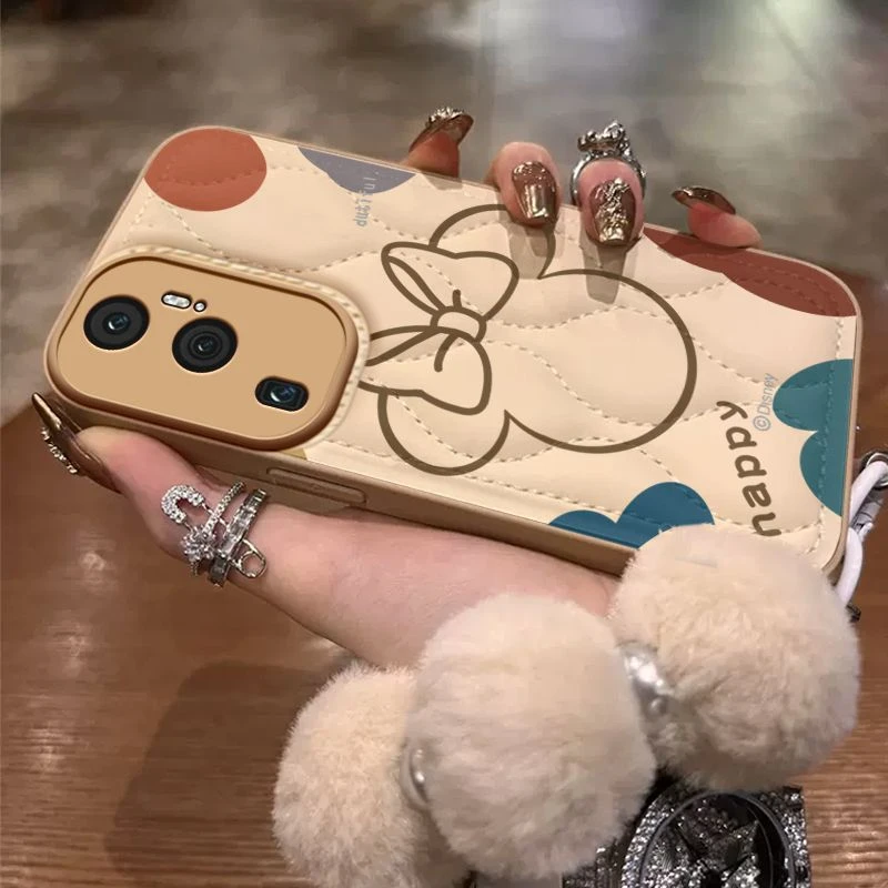 线条米妮opporeno11手机壳高级感轻奢OPPOreno10pro新款9卡通可爱