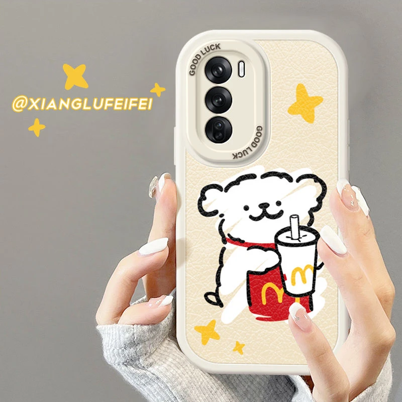 麦当当小狗opporeno12pro手机壳高级感OPPOreno12可爱情侣款超火