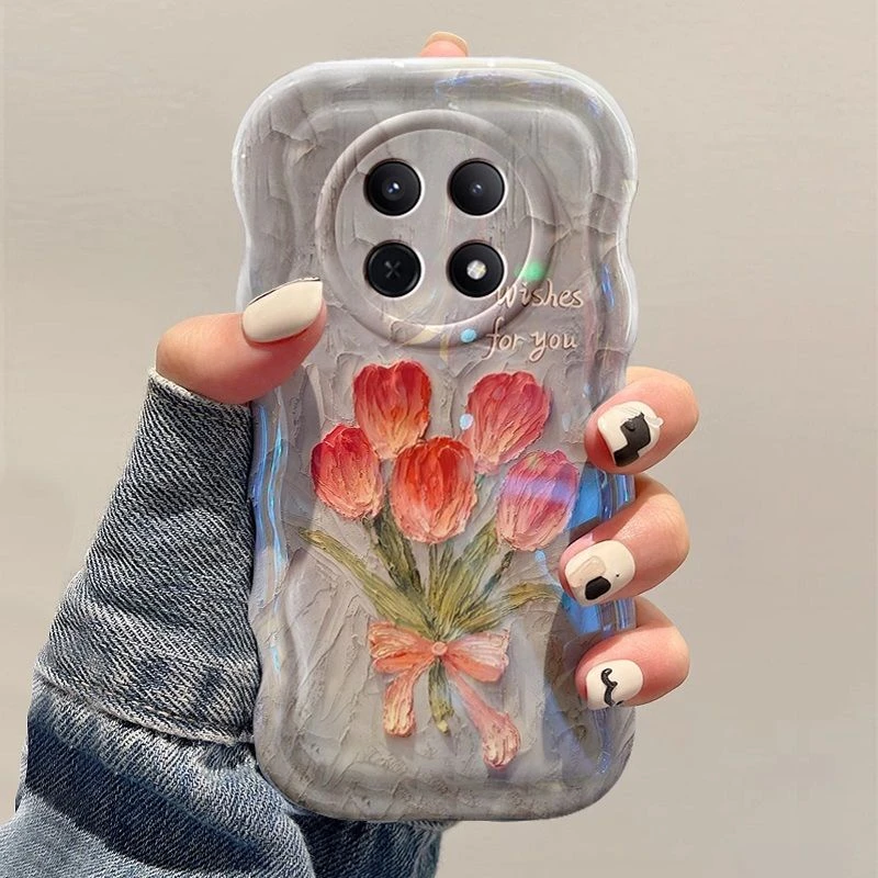 郁金香花束华为畅享70pro手机壳高端新款HUAWE透明保护壳女款网红