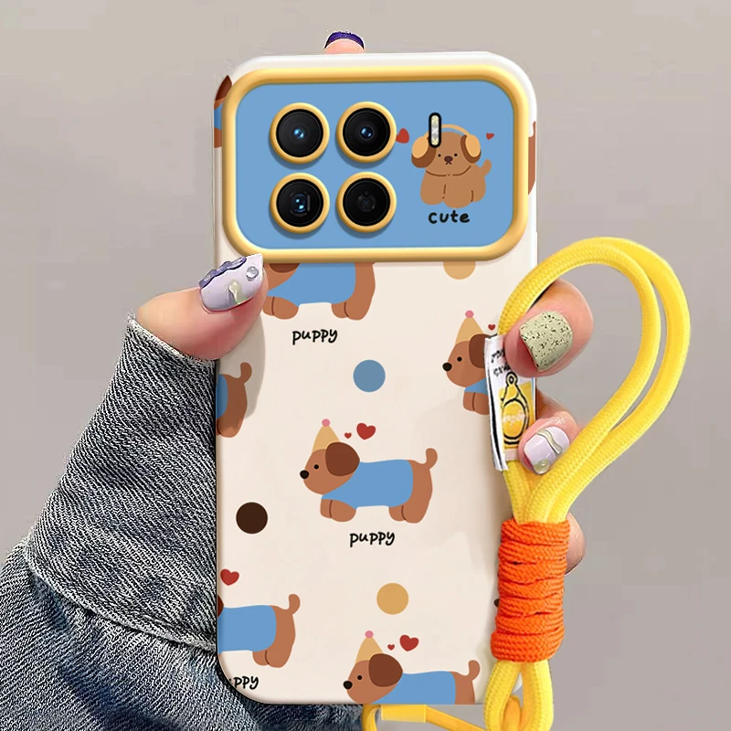 多只小狗vivox90pro手机壳带挂绳高颜值VIVOx70保护套镜头防摔x60