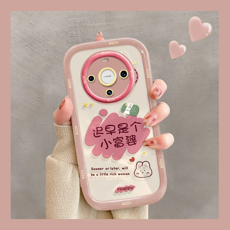 奶油迟早是富婆华为mate60pro手机壳硅胶HUAWE透明保护壳女款网红