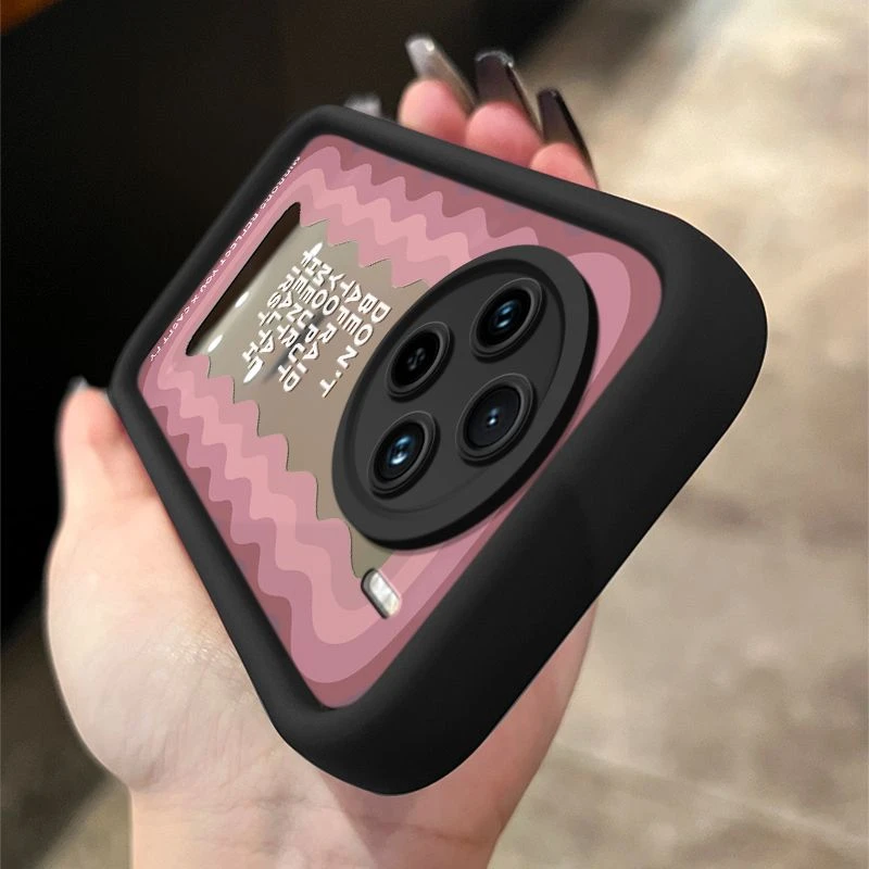 粉条纹字母vivox100pro手机壳简约小众vivox90曲屏专用壳x80潮牌