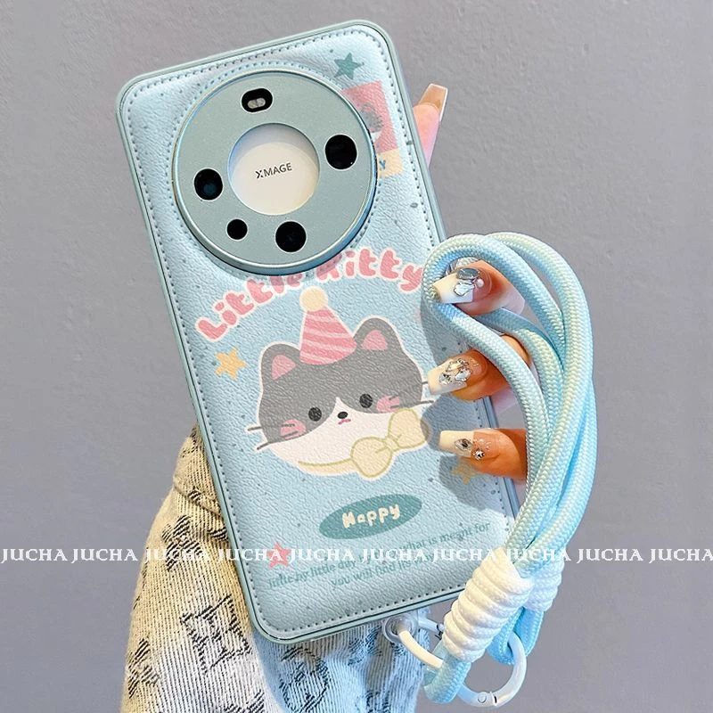 开心小猫适用华为mate60pro手机壳高颜值高端HUAWEImate50新款40