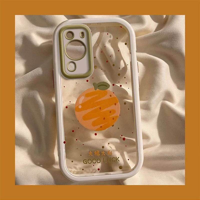 涂鸦橘子华为p60pro手机壳新款创意文字HUAWEIp60防摔女款卡通